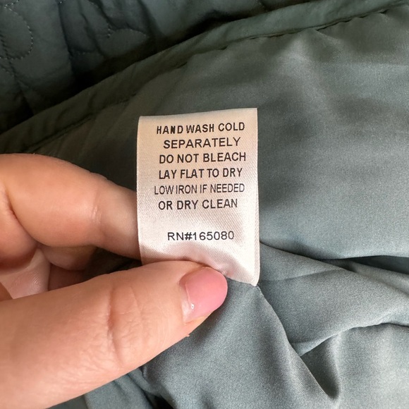 NWT XL Petal Dew Teal Floral Pattern Puffer Jacket - Picture 10 of 11